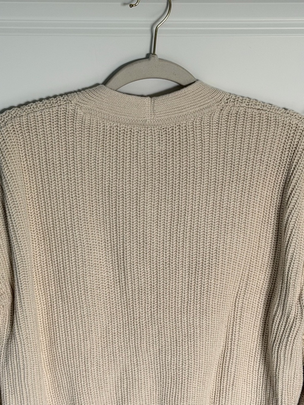 GAP Women's Chino Beige Shaker-Stitch Cardigan Size Small 54599 - Picture 8 of 16